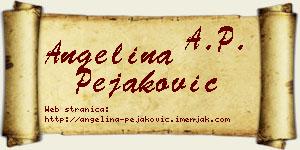 Angelina Pejaković vizit kartica